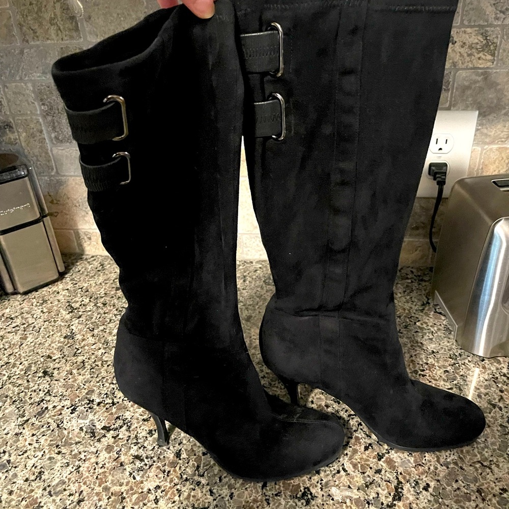 BCBG Black Heeled Boots